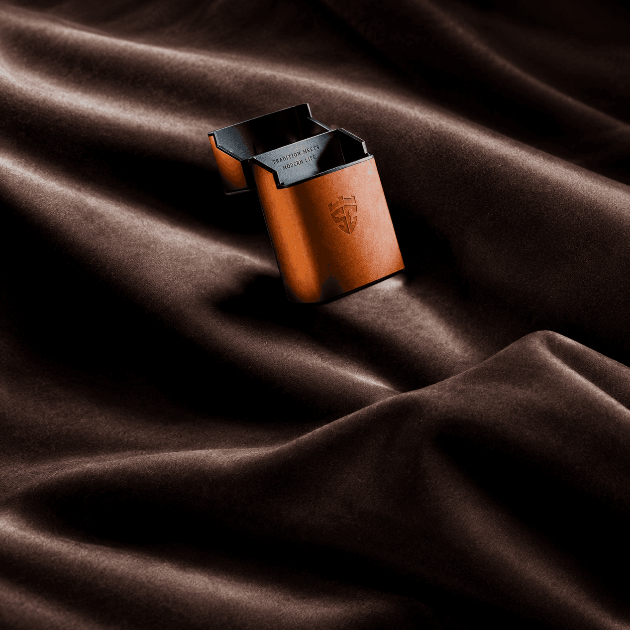 Classic Brown leather cigarette case